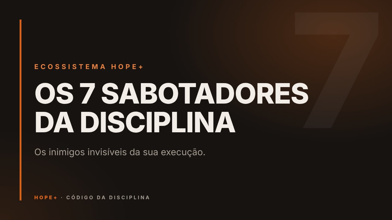 Os 7 Sabotadores da Disciplina